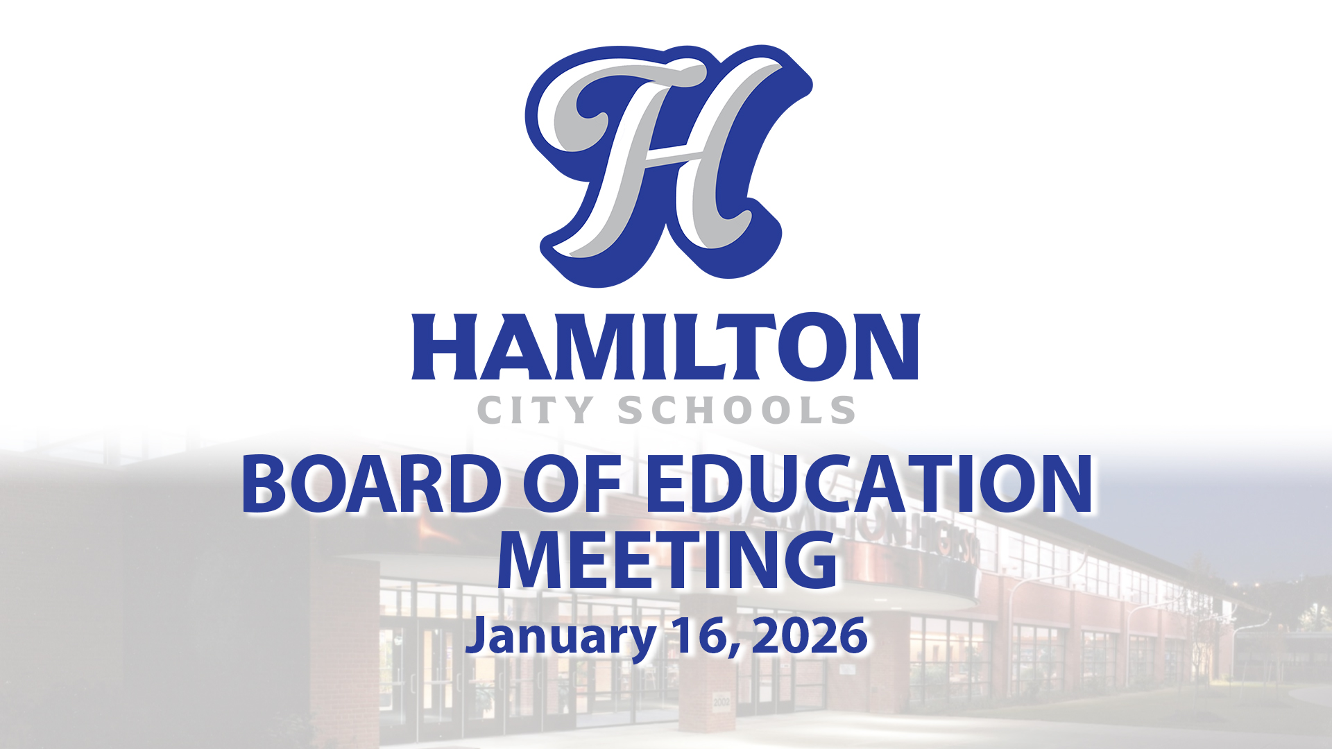 Thumbnail image for HCSD Board of Education Meeting 1-16-26
